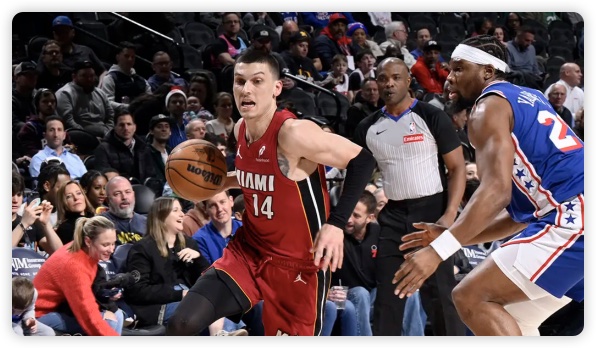 希罗30+7马克西31分 乔治复出仅9分热火胜76人 