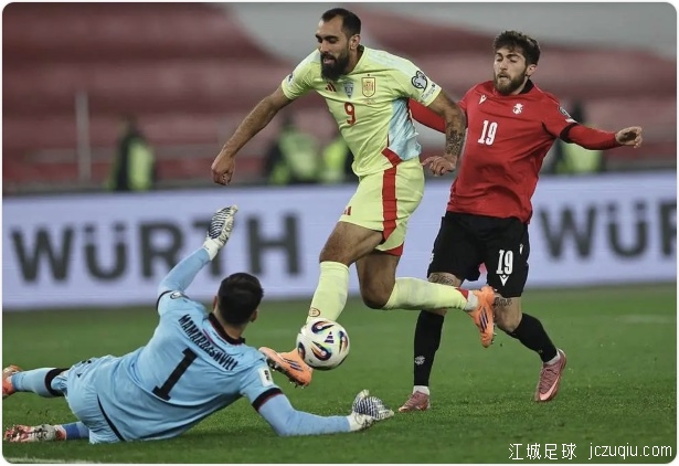 直通名额无忧！世预赛-奥亚萨瓦尔双响 西班牙4-0格鲁吉亚 